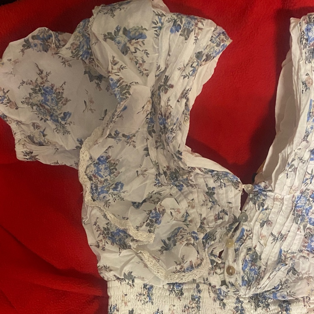 Chic Floral Ruffle Mini Dress - Picture 4 of 6